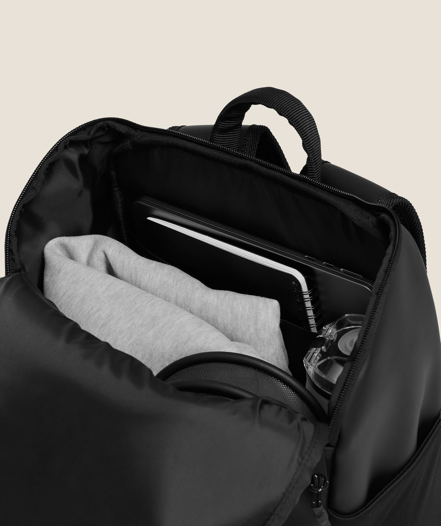 GSA-0040 Small Sleek Backpack - Black