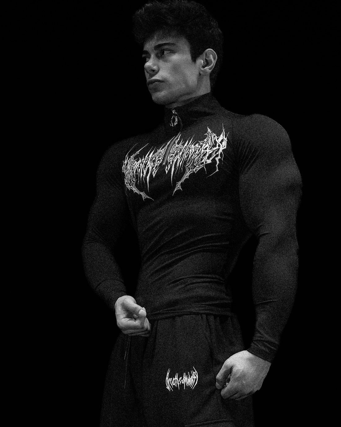 BD-0065 Void Tech™ Deathwing Longsleeve Quarter Zip Compression [VOID BLACK]