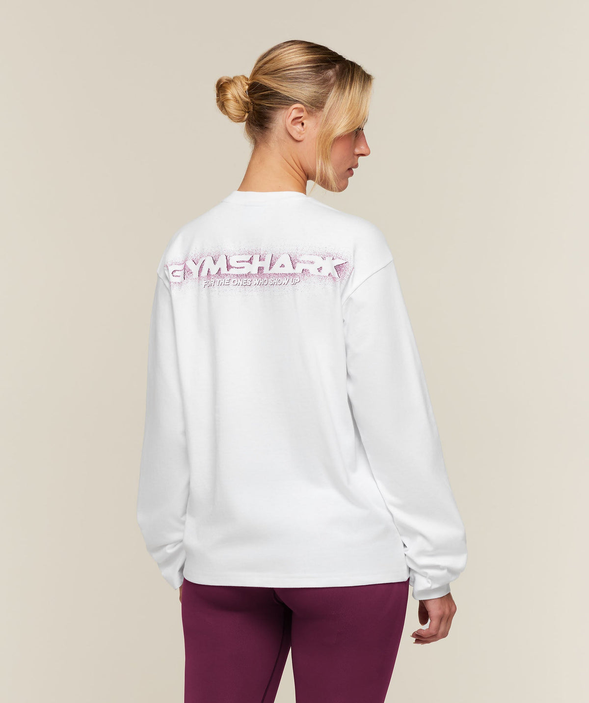 GSW-0081 For The Ones Who Show Up Graphic Long Sleeve Top - White