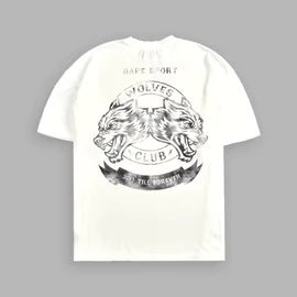 DS-0087 Wolves Club 2015 Till Forever “Premium” Oversized Tee in Cream