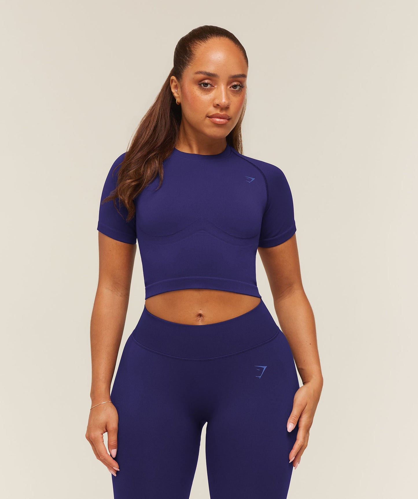 GSW-0151 - Lift Seamless Short Sleeve Top - Indigo Purple