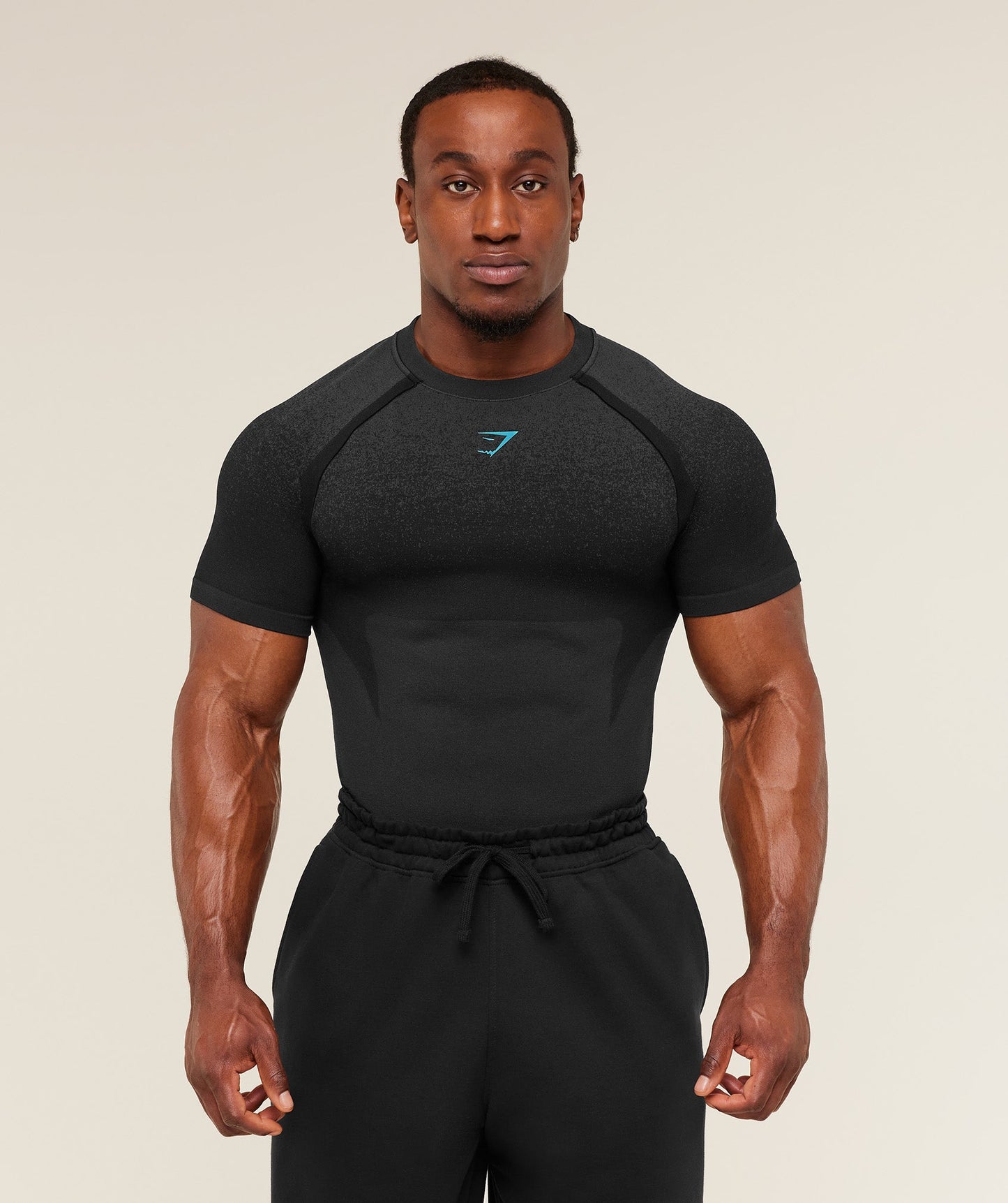 GS-0067 Shadow Seamless T-Shirt - Black/Brand Blue