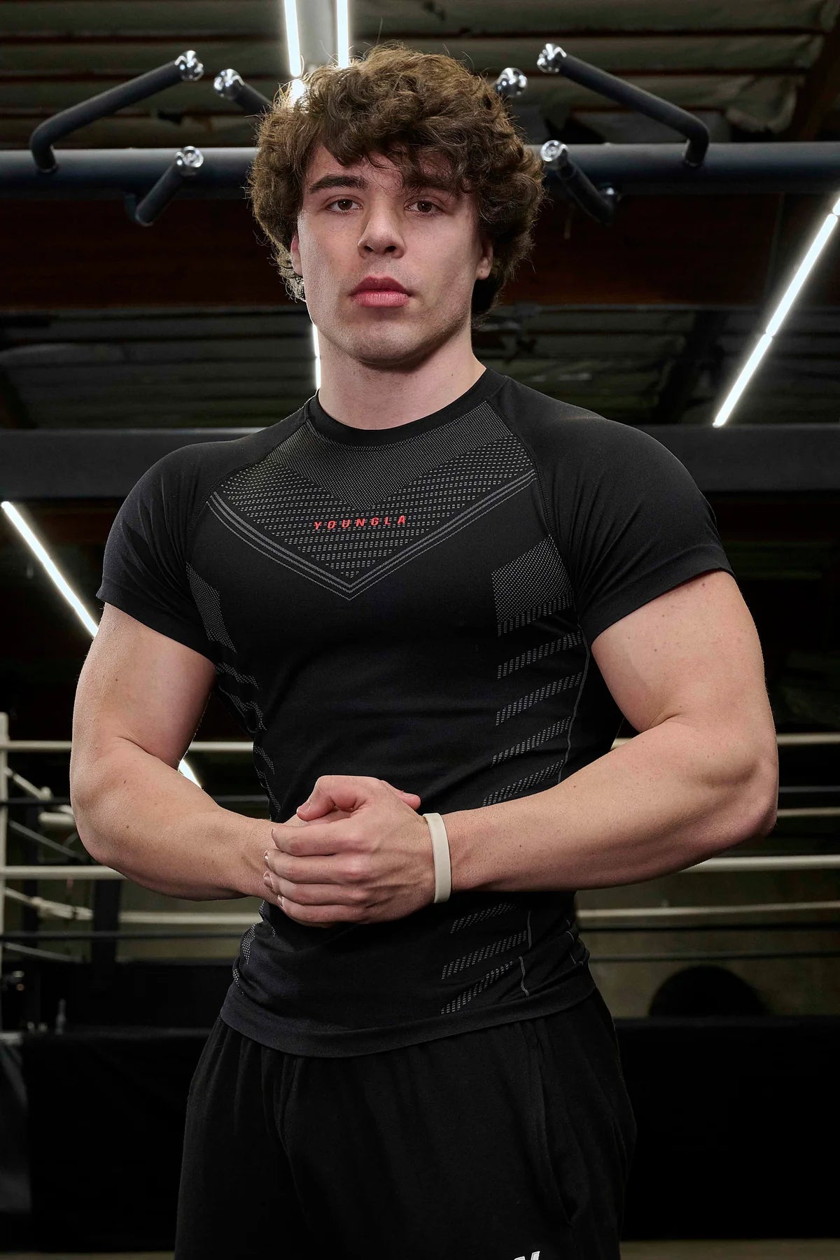 465 SUPERHERO COMPRESSION TEES - BLACK