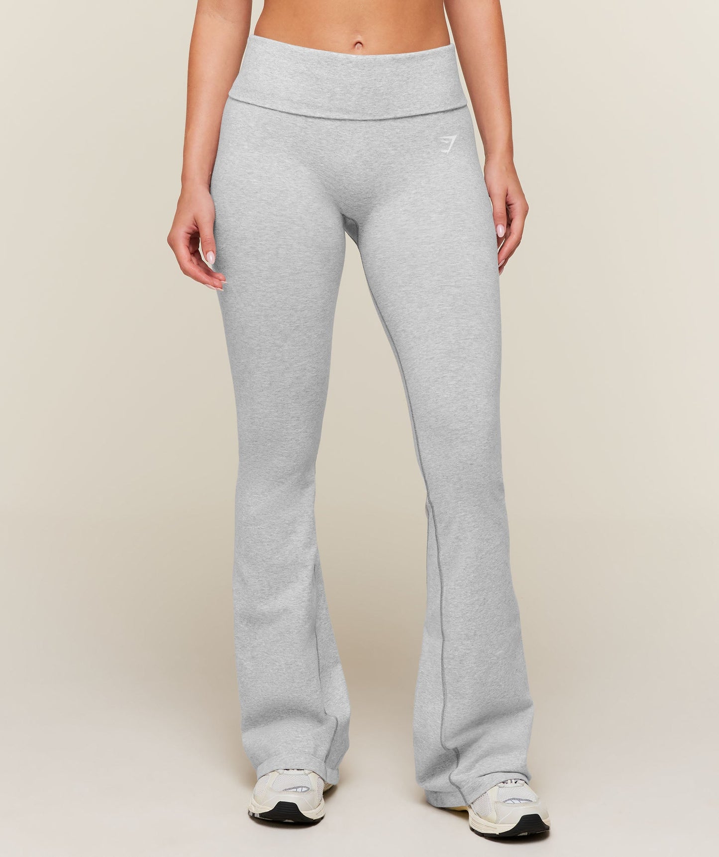 GSW-0076 CottonMove™ Flared Leggings - Soft Grey Marl