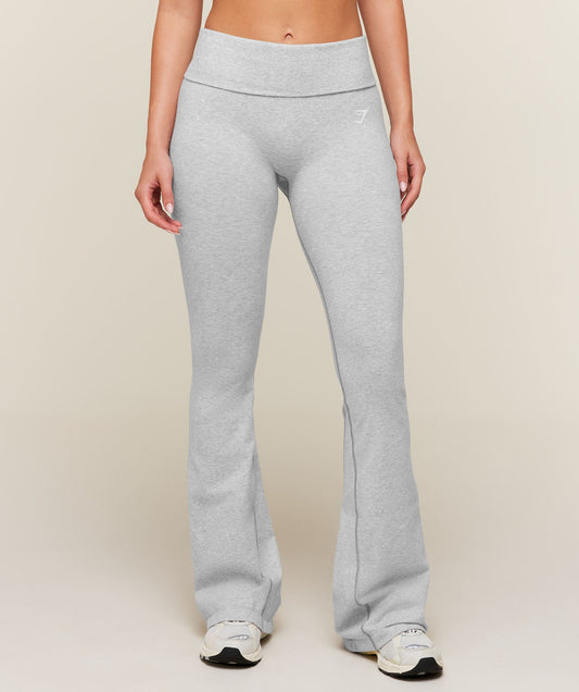 GSW-0076 CottonMove™ Flared Leggings - Soft Grey Marl