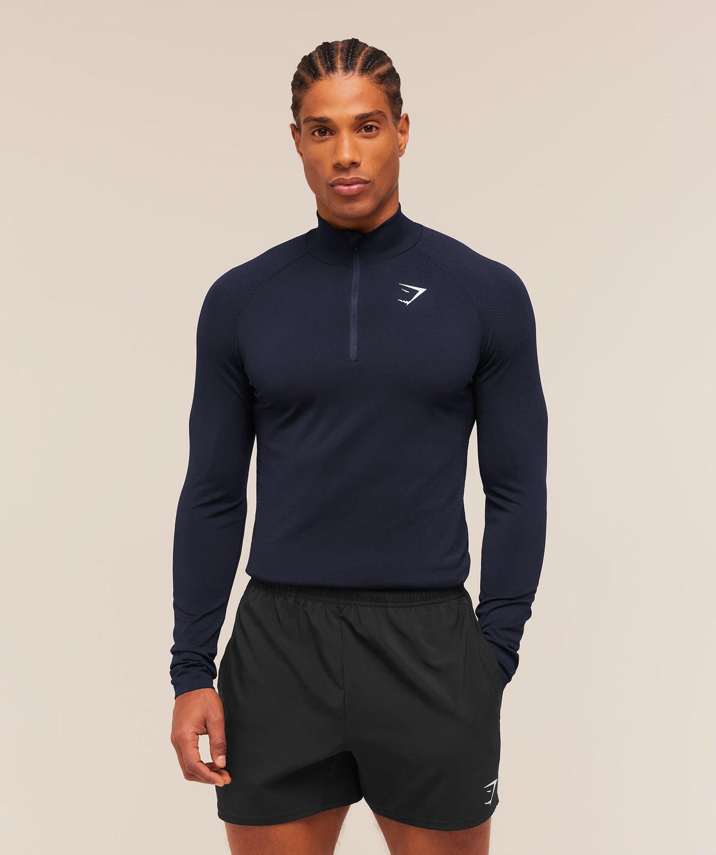 GS-0003 Vital Seamless 1/4 Zip - Navy/Heavy Blue