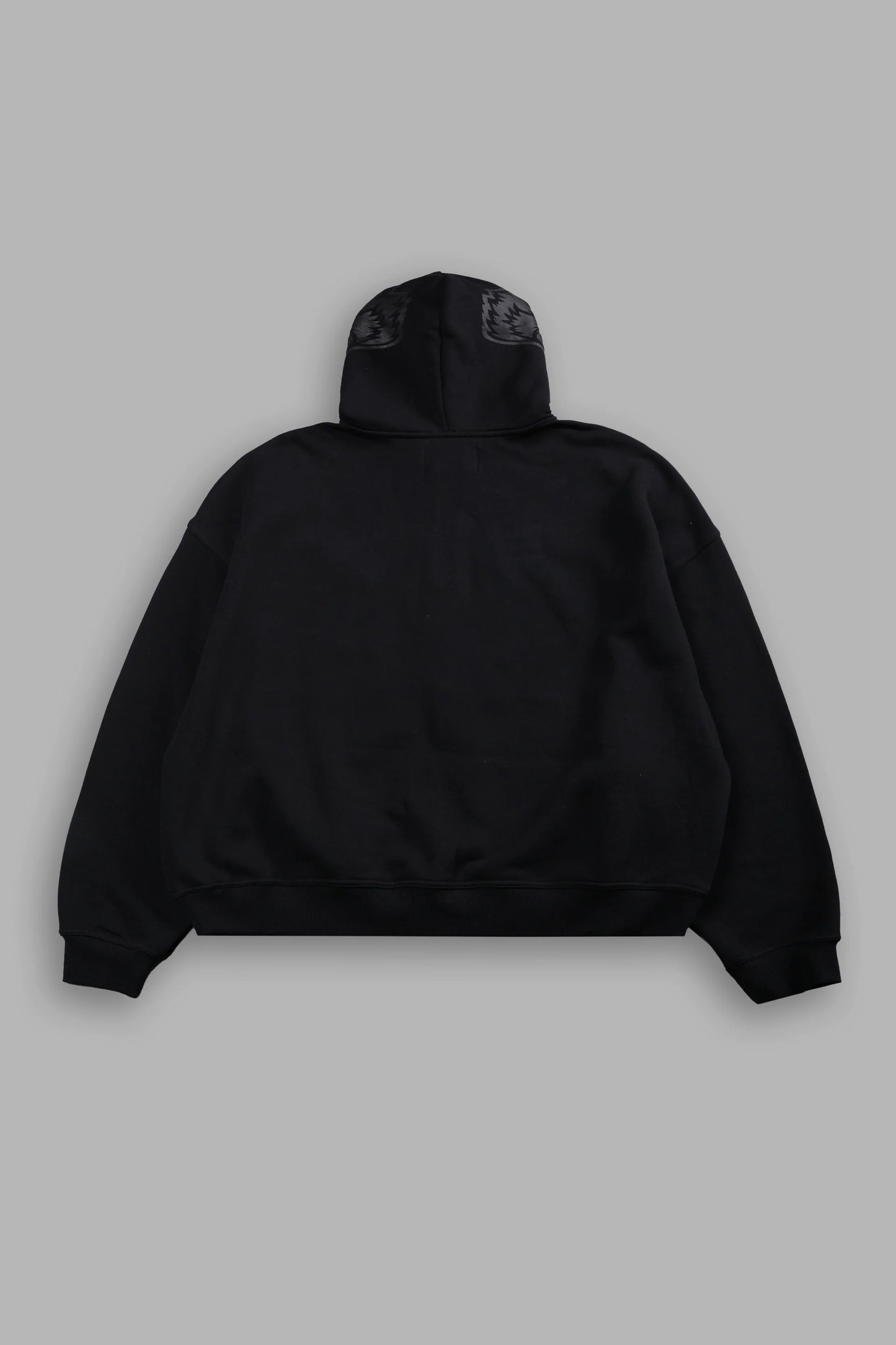 DS-0192 Inner Wolf Vex Double Zip Hoodie in Black