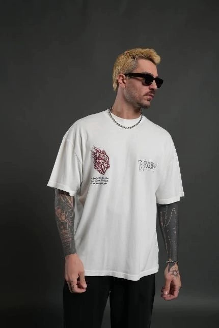 DS-0046 Western V2 “Premium” Oversized Tee in Cream