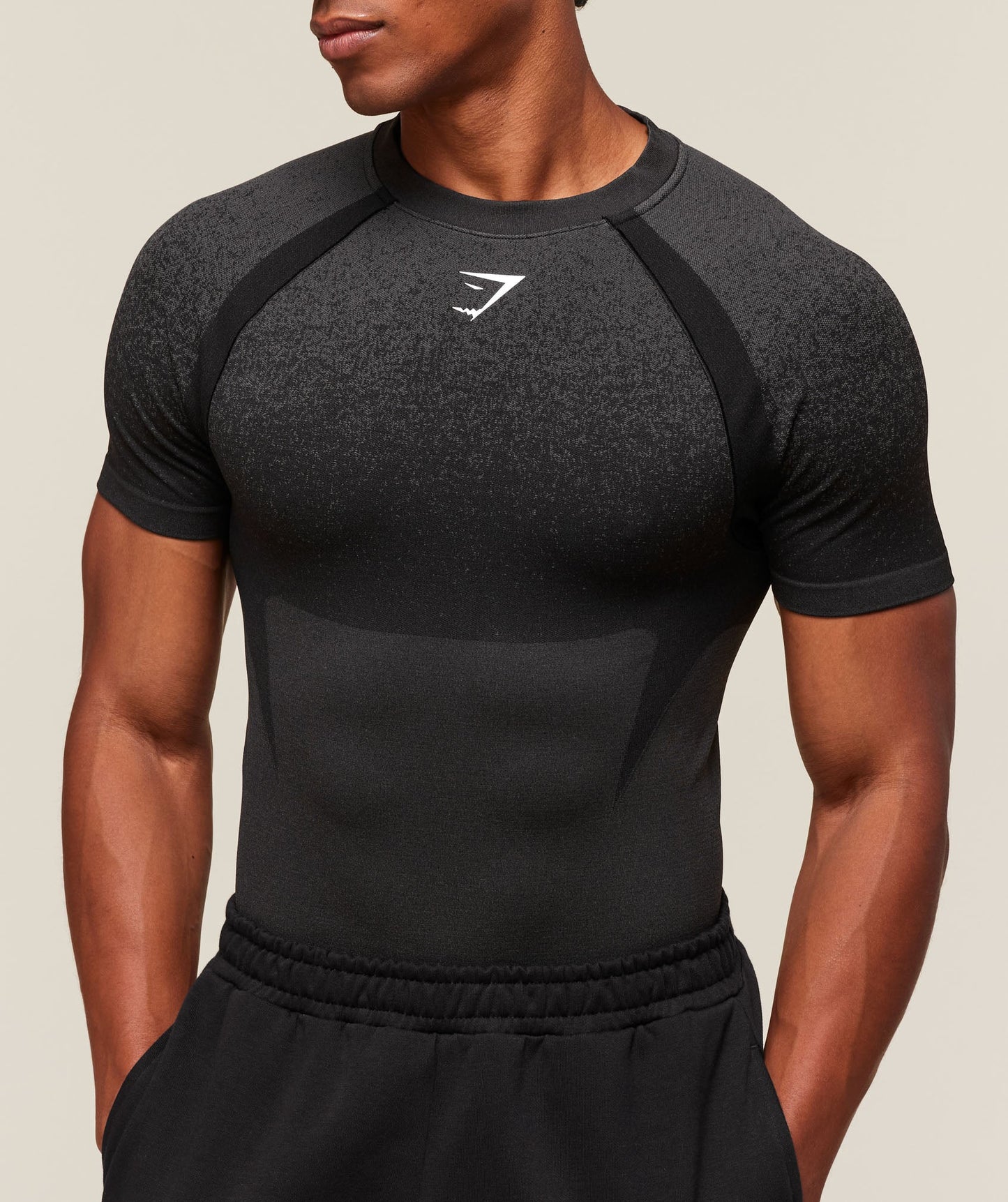 GS-0067 Shadow Seamless T-Shirt - Black