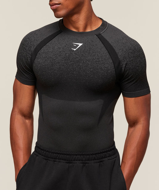 GS-0067 Shadow Seamless T-Shirt - Black