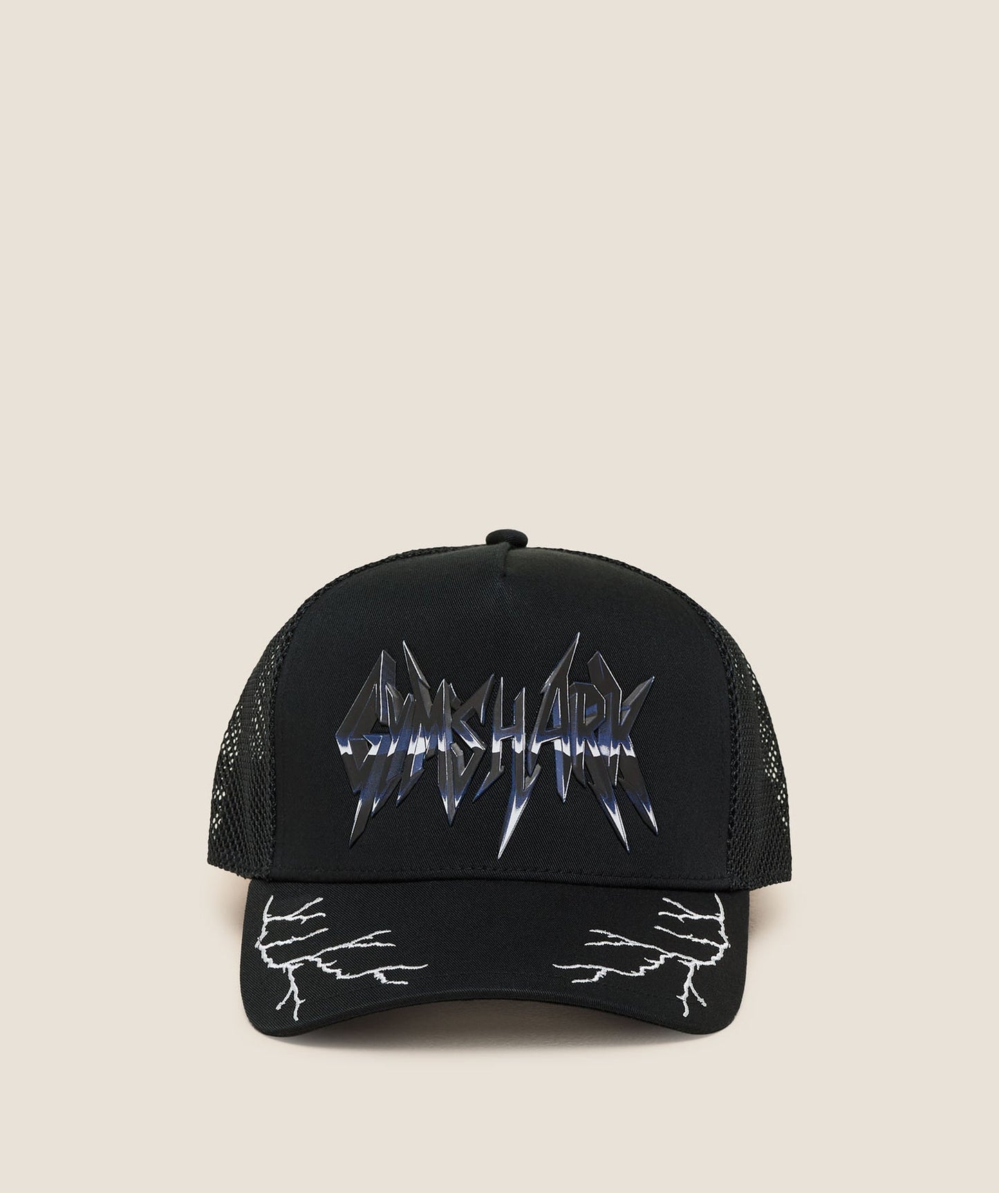 GSA-0047 Lightning Graphic Trucker Cap - GS Black