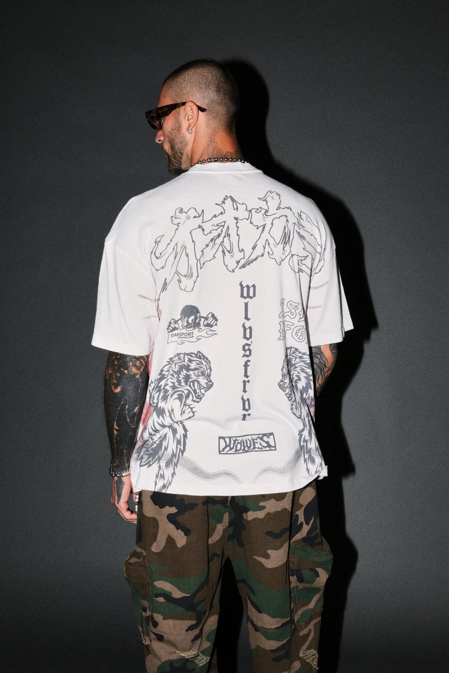 DS-0314 OUR CODE PREMIUM OVERSIZED TEE IN WHITE