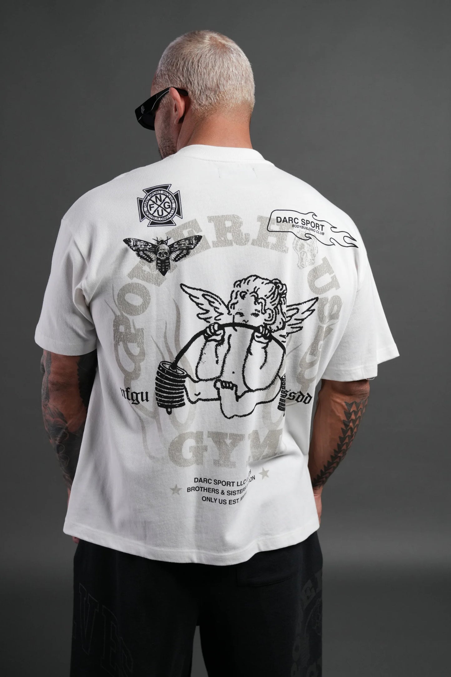 DS-0113 Powerhouse of the Cherub Unisex Premium Oversized Tee in Cream