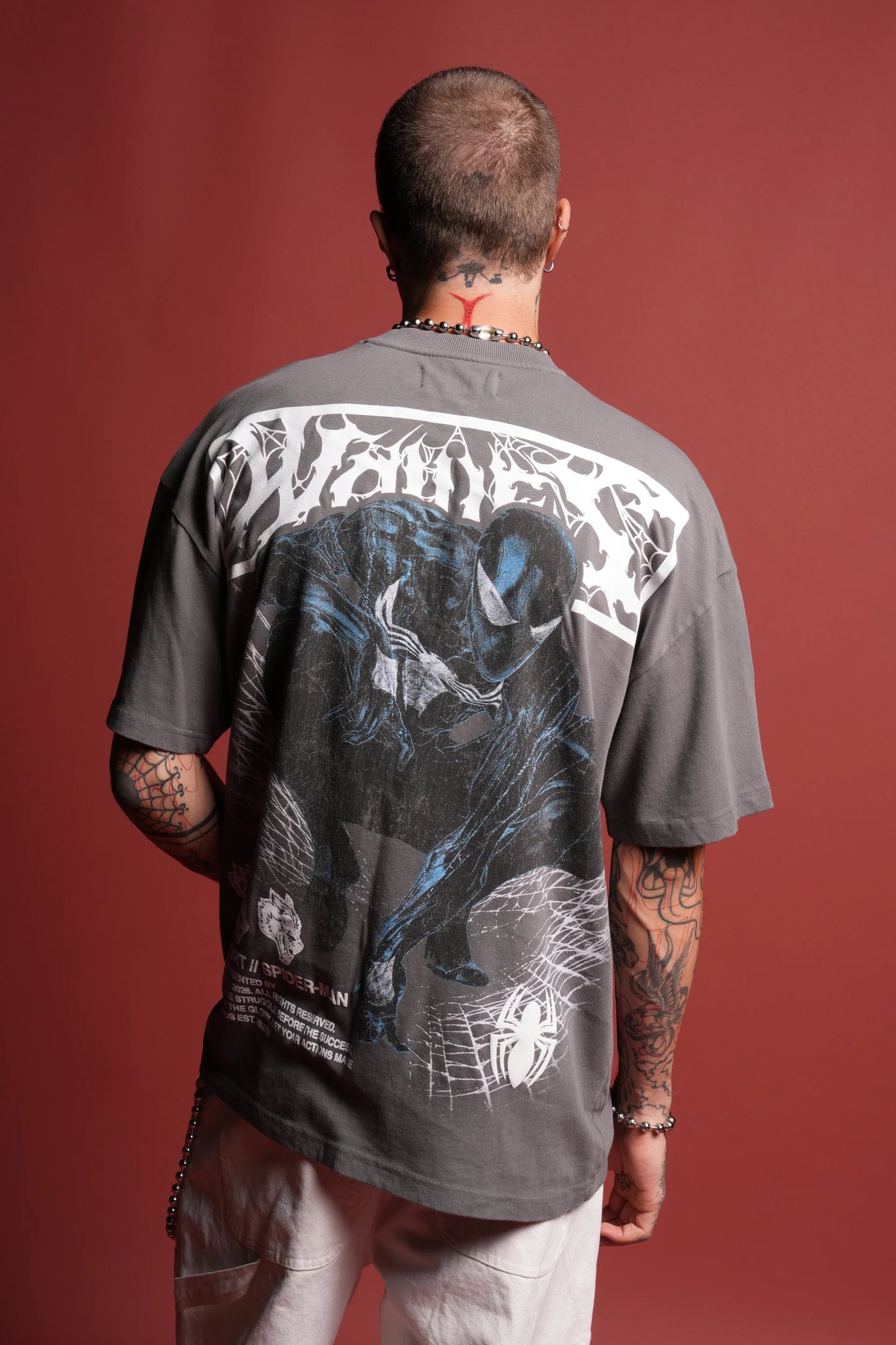 DS-0241 Dark Symbiote Premium Oversized Tee in Slate Gray