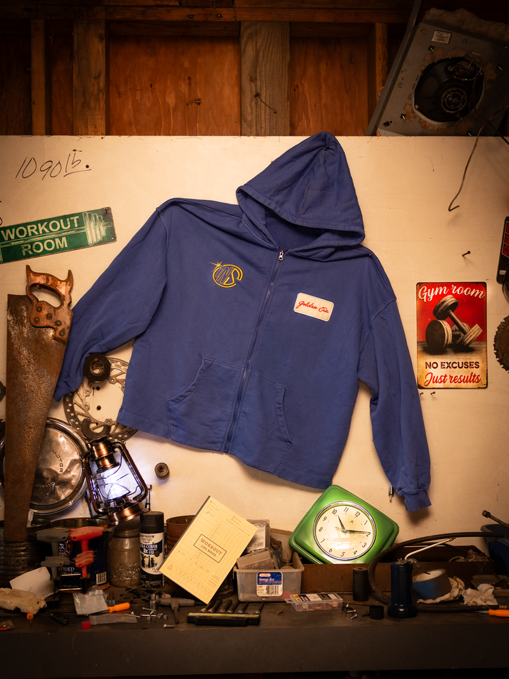 OG Royal Blue Vintage Washed Zip Up Hoodie