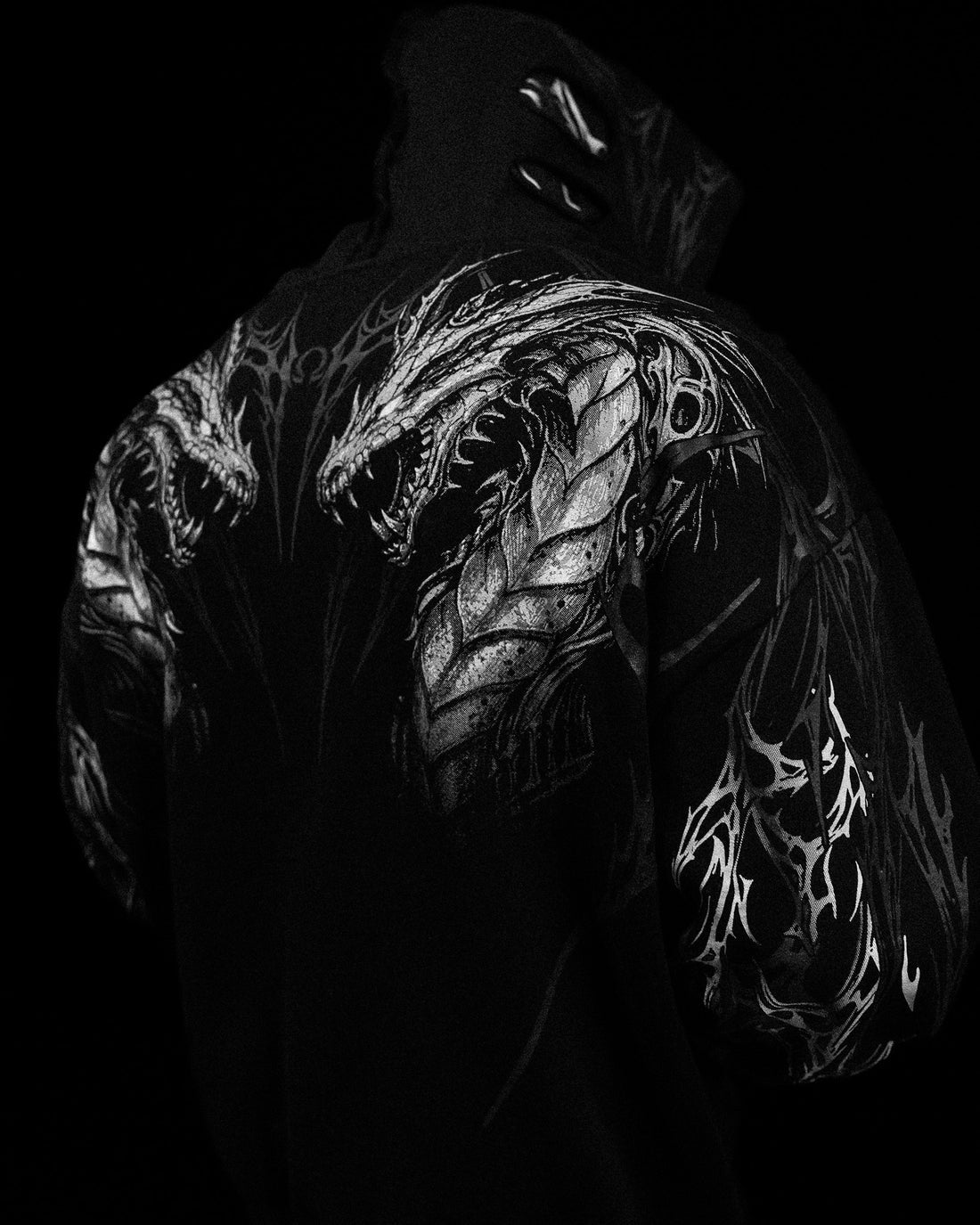 BD-0074 Tarnished Leviathan Oversized Zip-up Hoodie [DARKNESS]