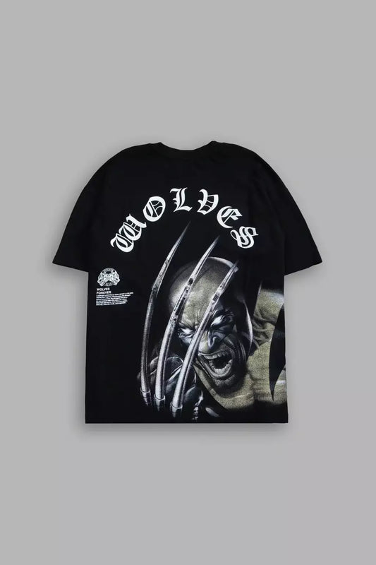 DS-0034 Wolverine Chopper “Premium” Oversized Tee in Black