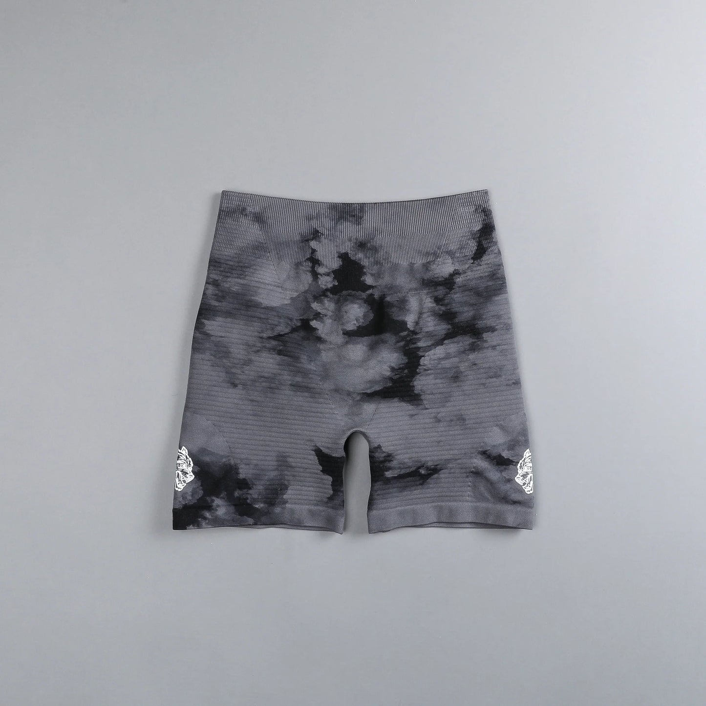 DSHE-0060 Dual Everson Seamless “Valencourt” Shorts in Black Ghost Clouds