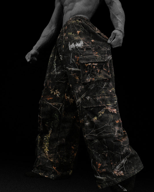 BD-0105 Camo Oversized Luxury Cargos [OVERGROWTH CAMO]
