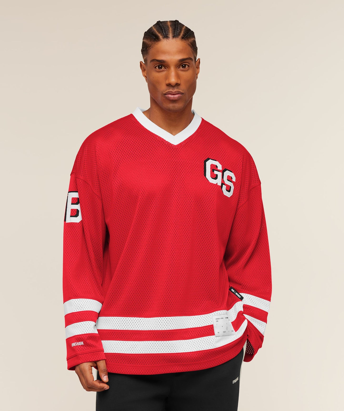 GS-0099 Gymshark x CBUM Hockey Jersey - Crimson Red
