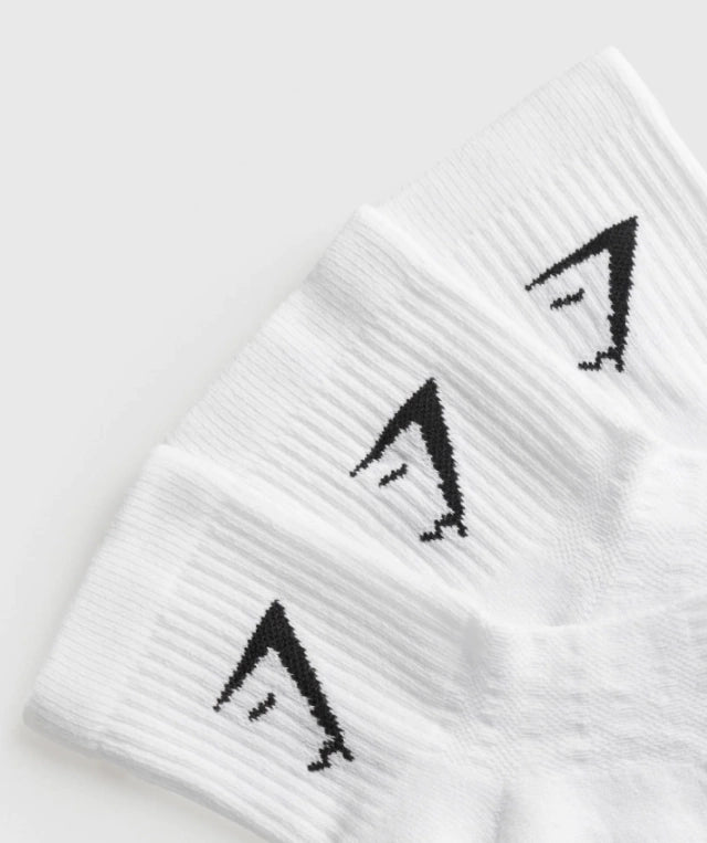 GSA-0001 Crew Socks 3PK White