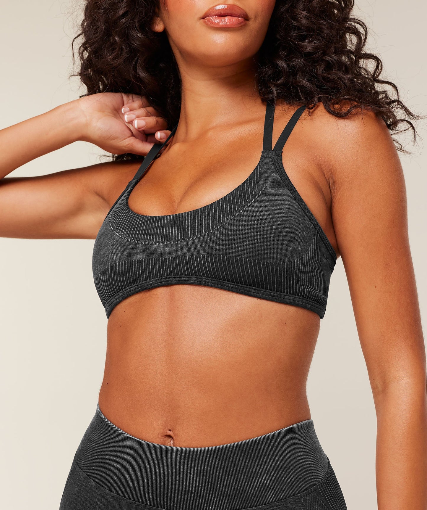 GSW-0128 Gymshark x Bratz Light Support Sports Bra - Black/Wash