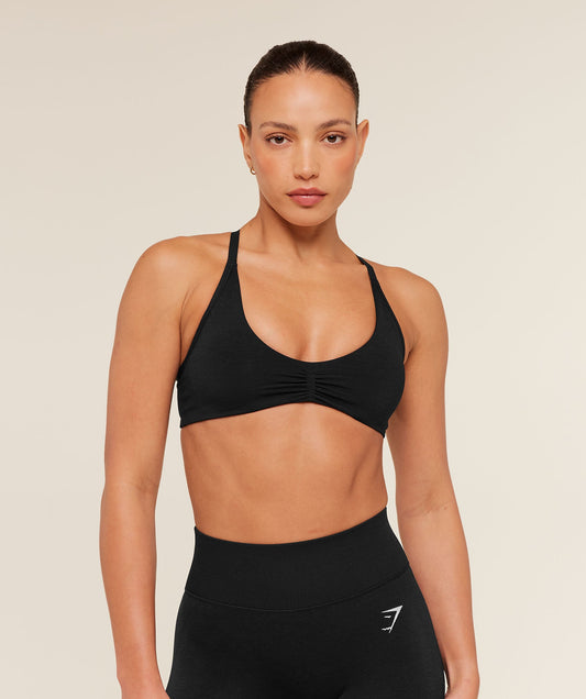 GSW-0138 Interval Seamless Light Support Sports Bra - Black