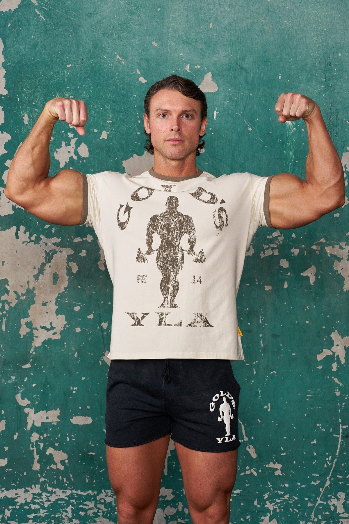 4009 - Gold’s Gym Ringer Tees - Off-White