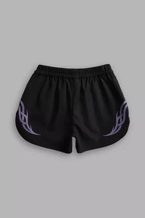 DSHE-0012 Dual Finite Code She Nadia Track Shorts in Black