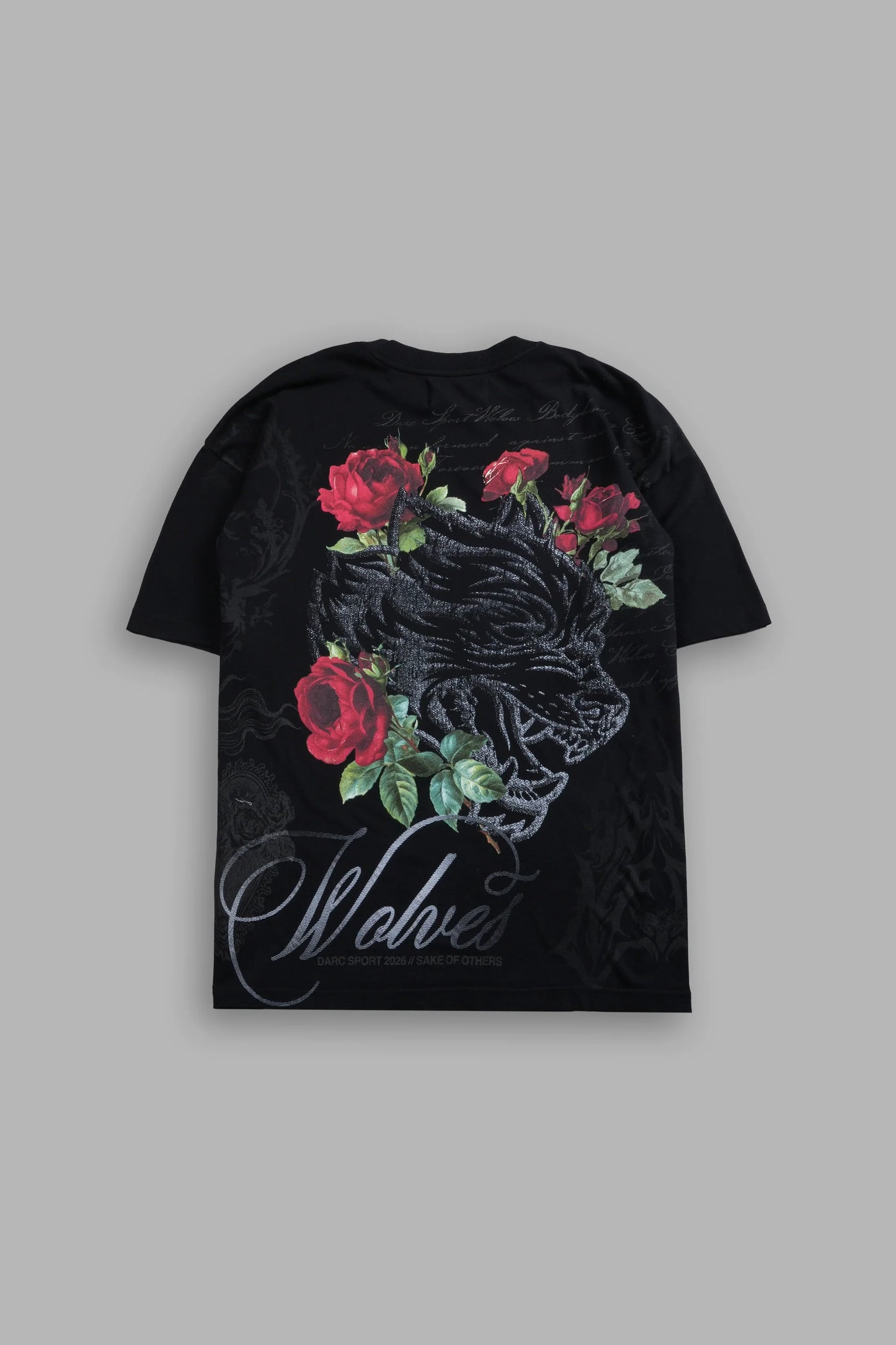 DS-0096 Nocturne Bloom Premium Oversized Tee in Black