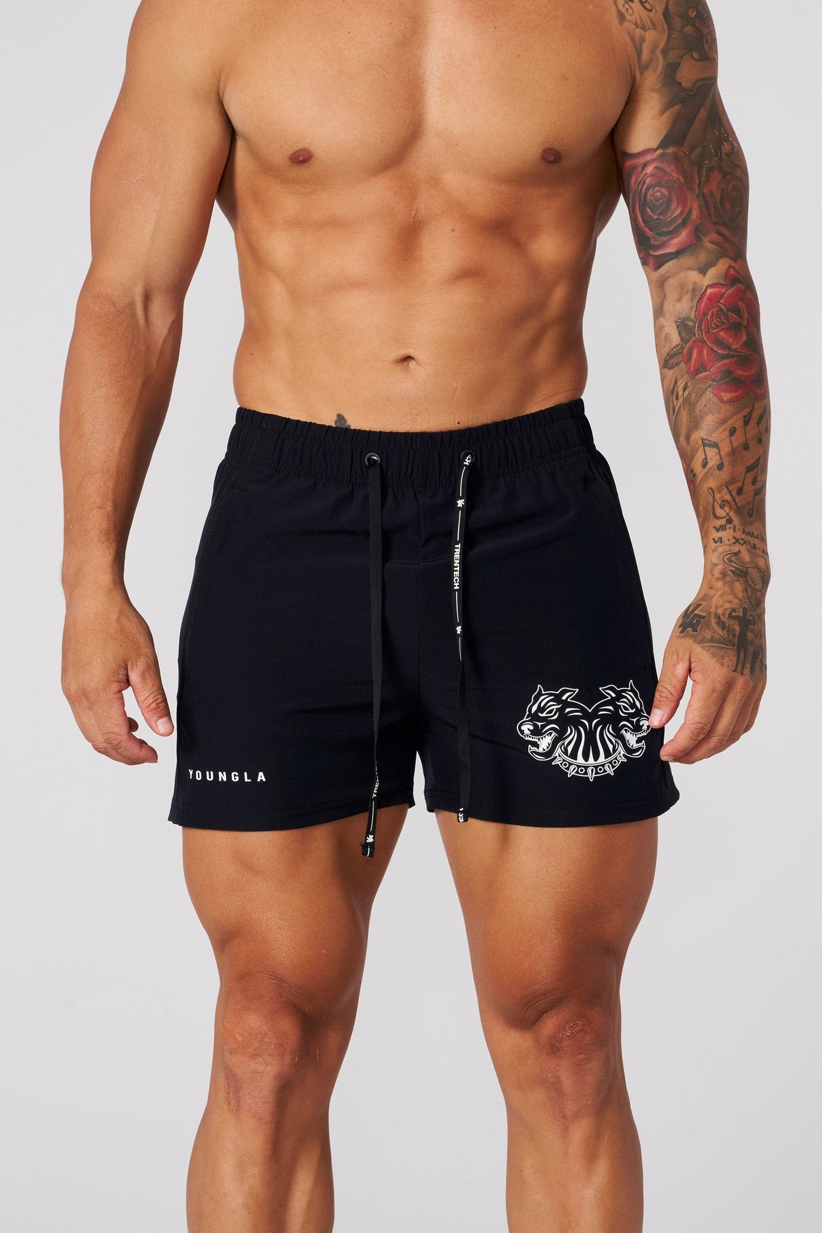 1012 - Tren Twins Quad Reveal Shorts - Black