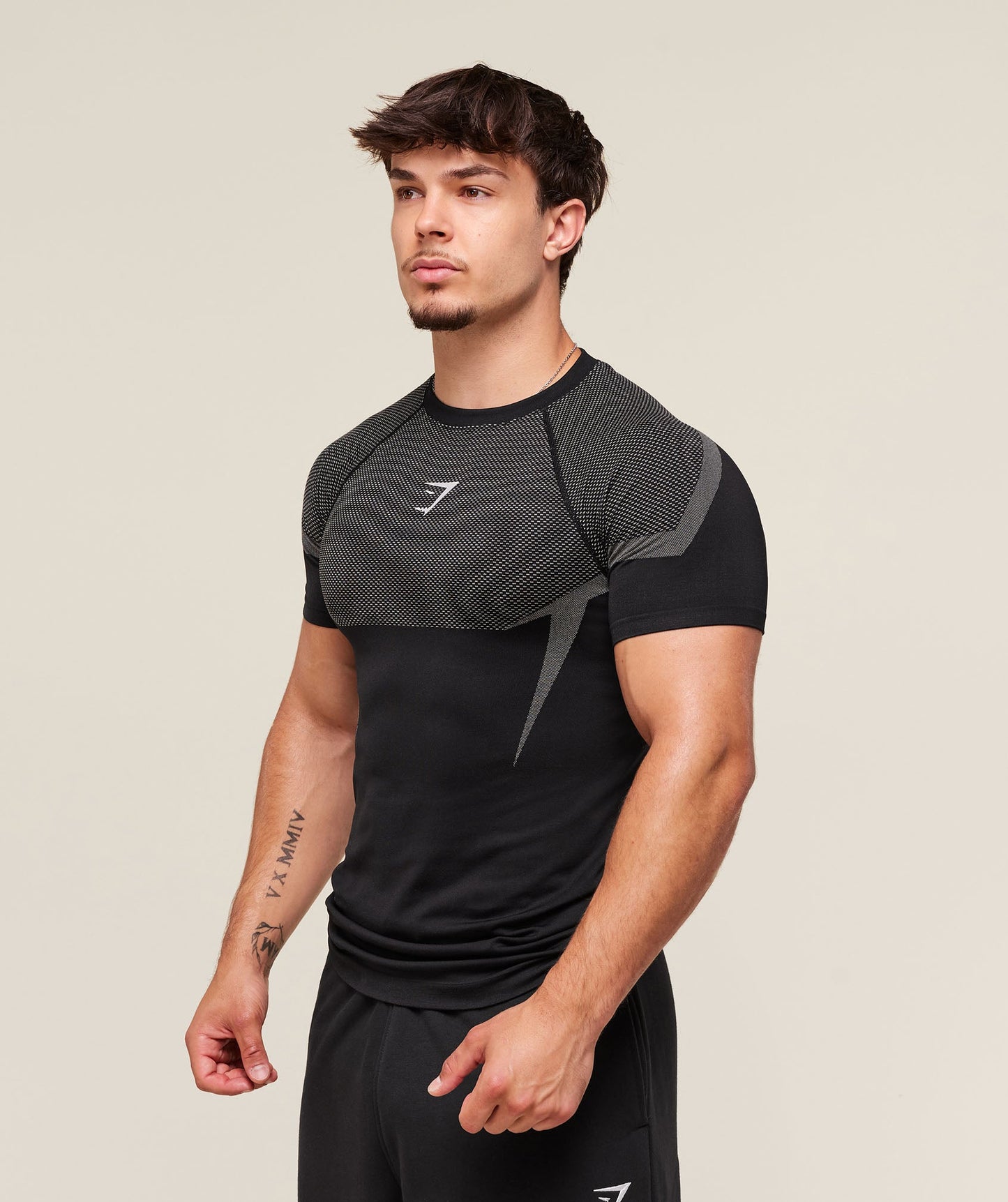 GS-0079 Onyx 5.0 Seamless T-Shirt - Black/Light Grey