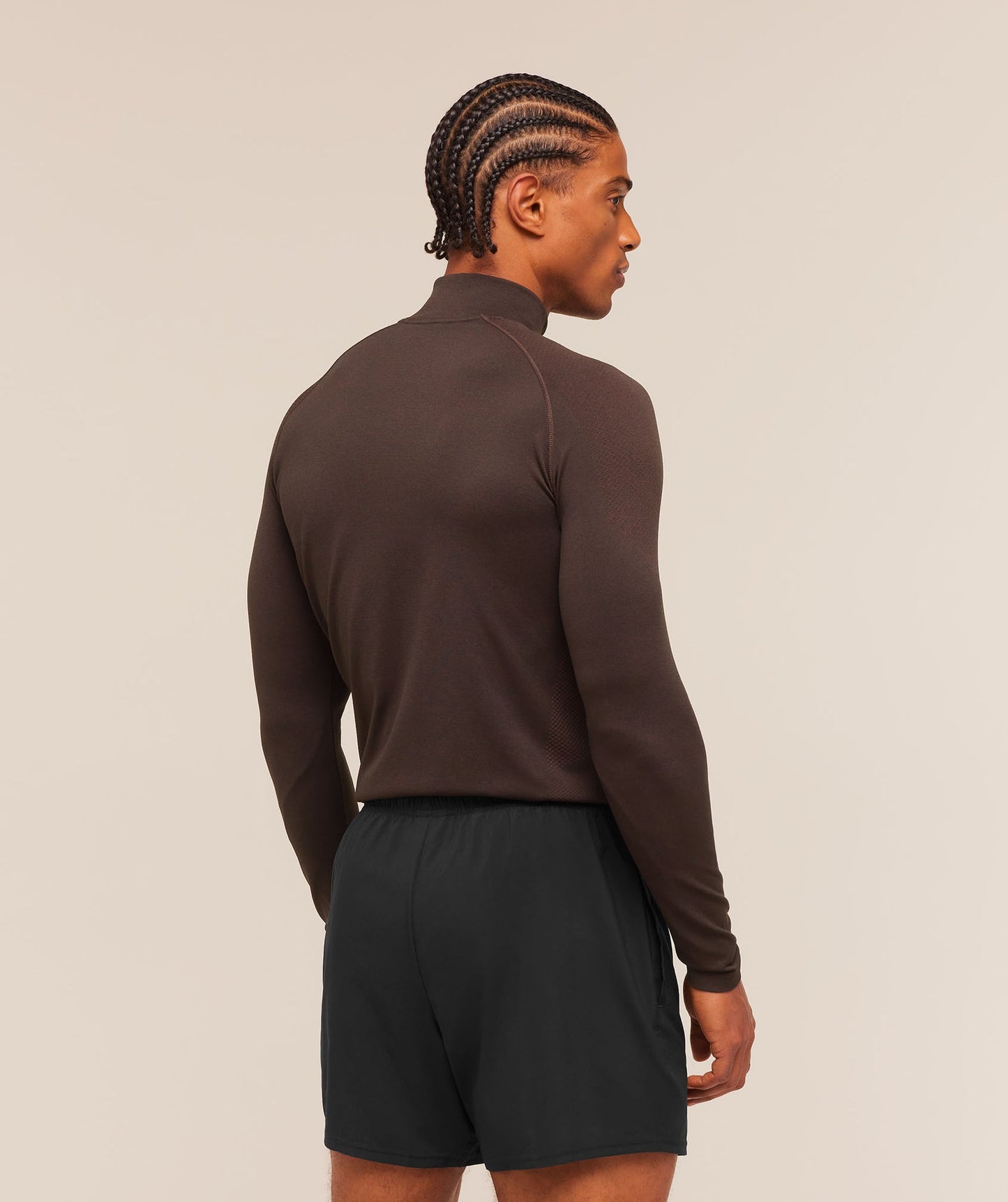 GS-0003 Vital Seamless 1/4 Zip - Walnut Brown/Espresso Brown