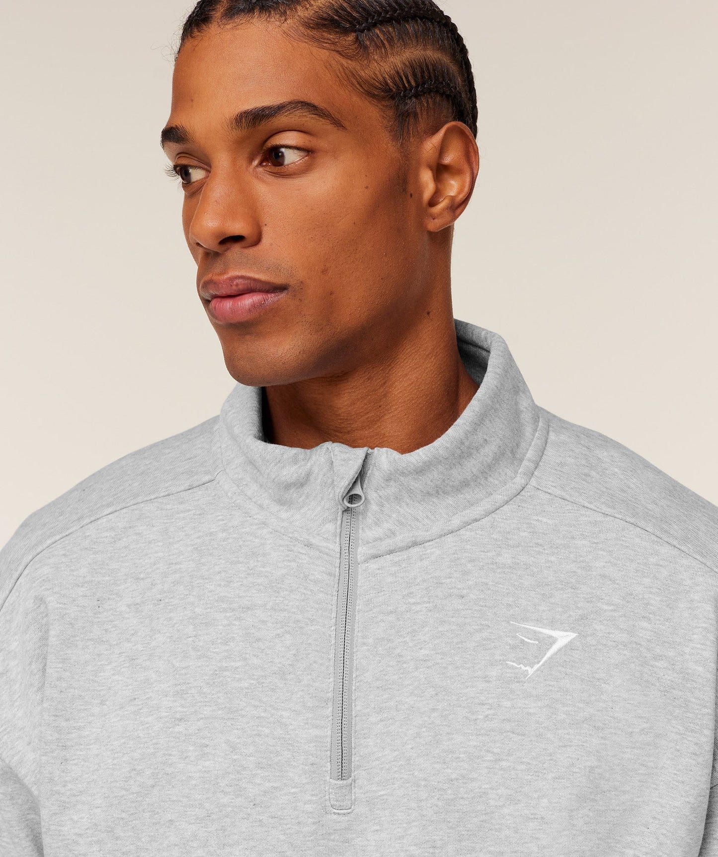GS-0055 Crest 1/4 Zip - Light Grey Core Marl