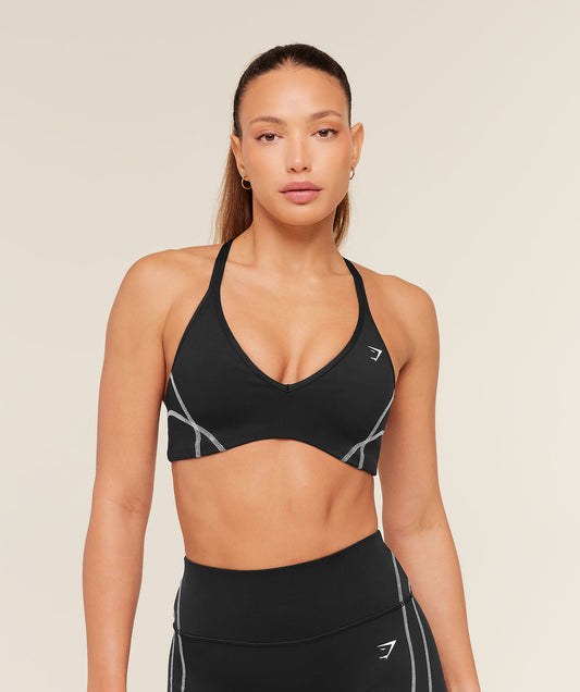 GSW-0137 Volt Light Support Sports Bra - Black/White