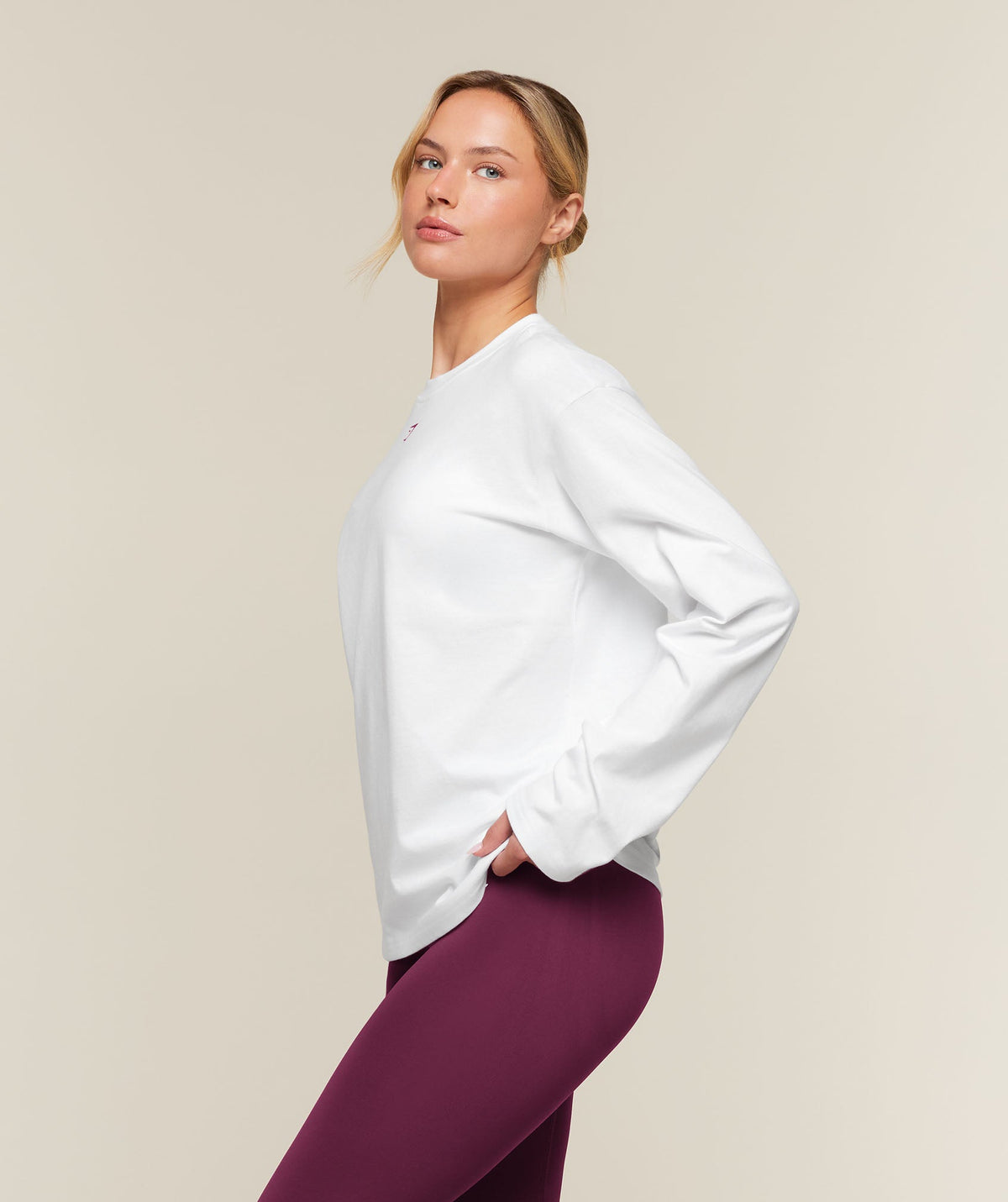 GSW-0081 For The Ones Who Show Up Graphic Long Sleeve Top - White