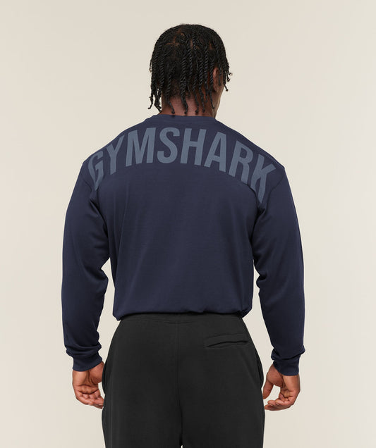 GS-0124 Power Long Sleeve T-Shirt - Heavy Blue/Shadow Blue