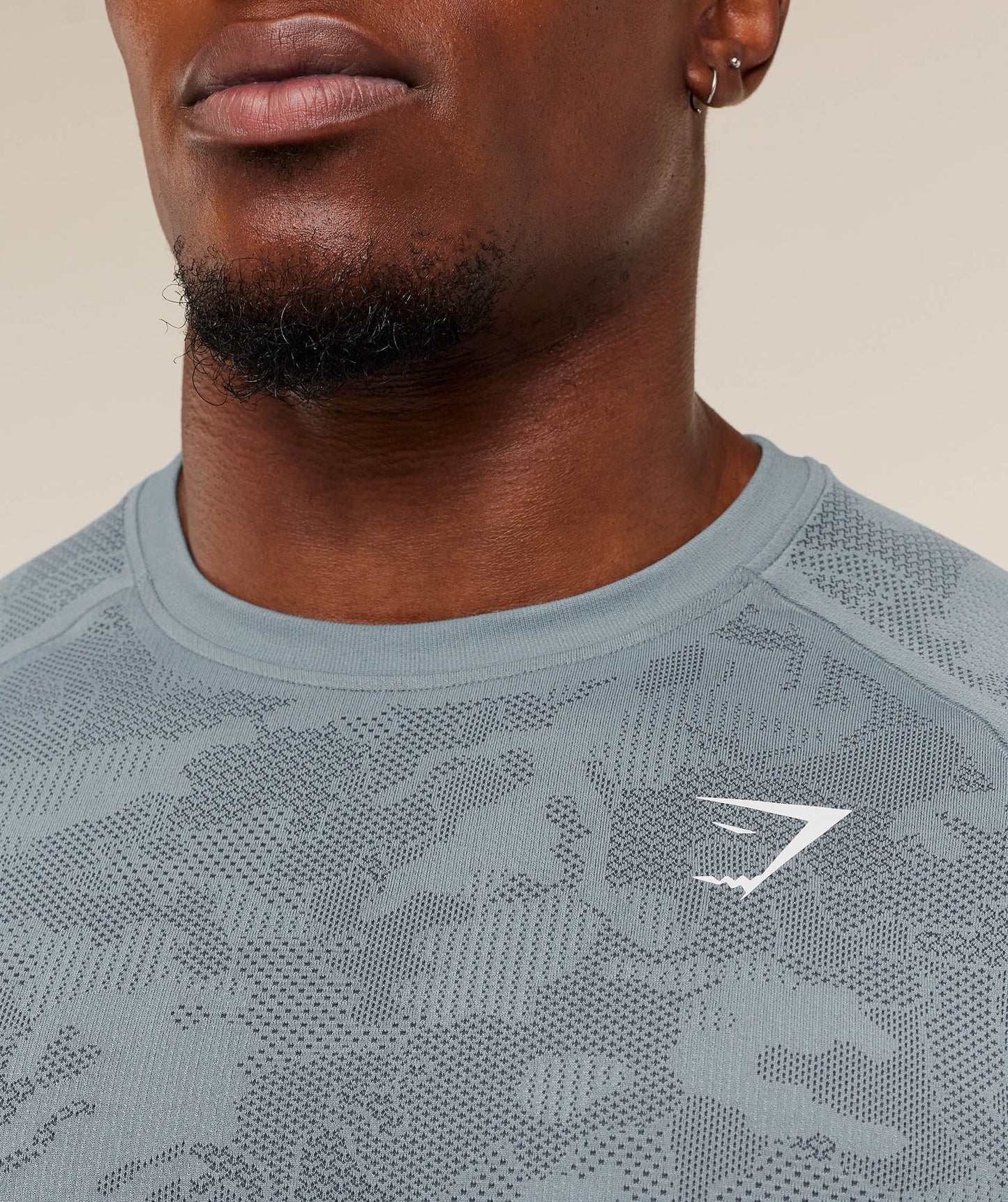 GS-0011 Geo Seamless T-Shirt - Storm Blue/Stealth Blue
