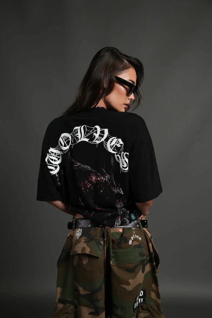 DS-0091 Carnage Forever Premium Oversized Tee in Black