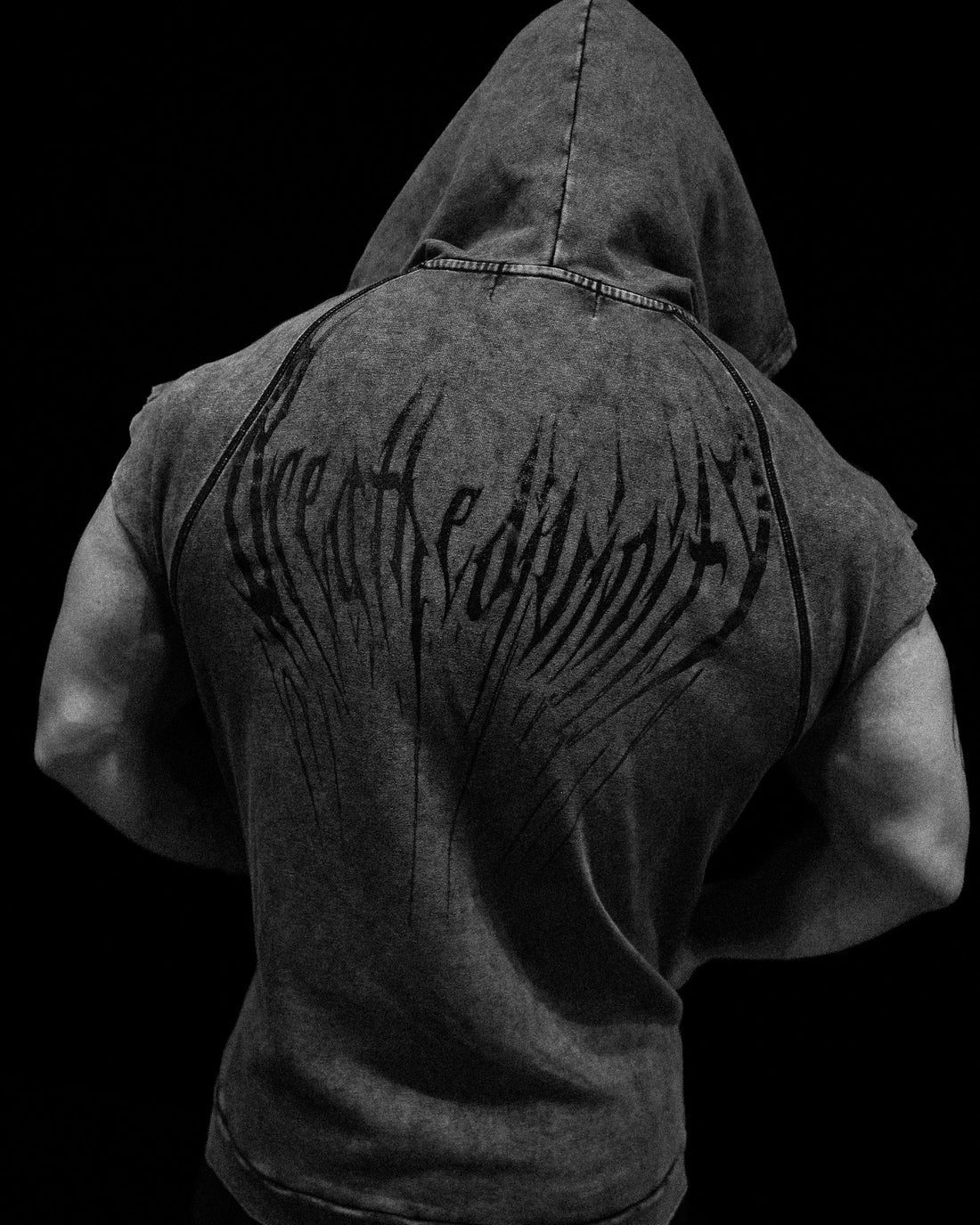 BD-0082 Venom Cutoff Zip-up Hoodie [VINTAGE]
