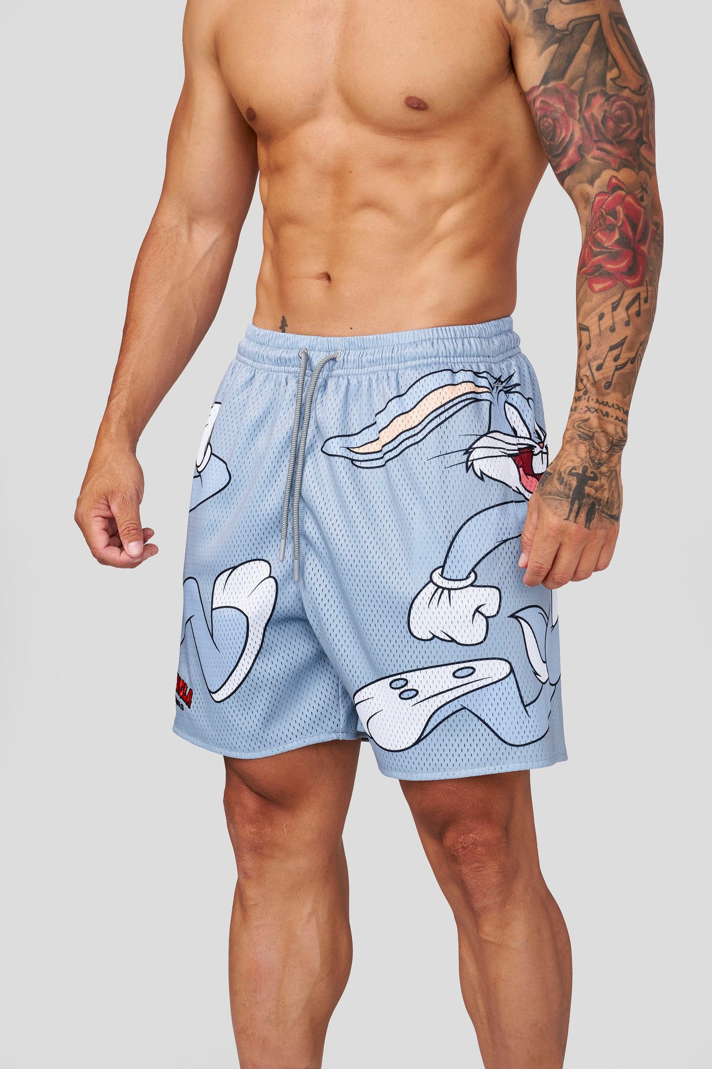 1098 - Looney Tunes Basketball Shorts - Grey