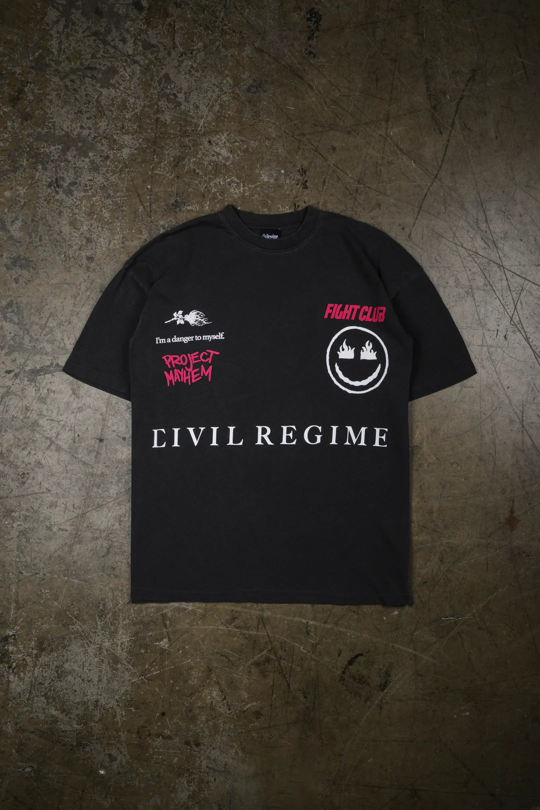 Durden American Classic Oversized Tee in Vintage Ashes