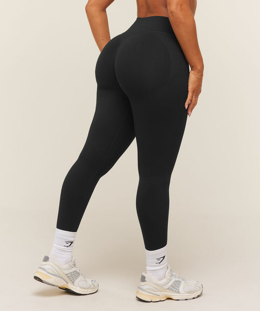 GSW-0146 Lift Seamless 2.0 Mid-Rise Leggings - Black