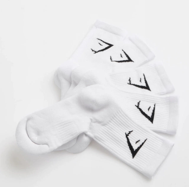 GSA-0001 Crew Socks 3PK White
