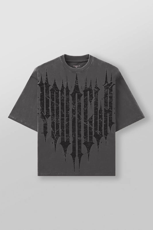 4156 - REVENGE TEES - GREY WASH