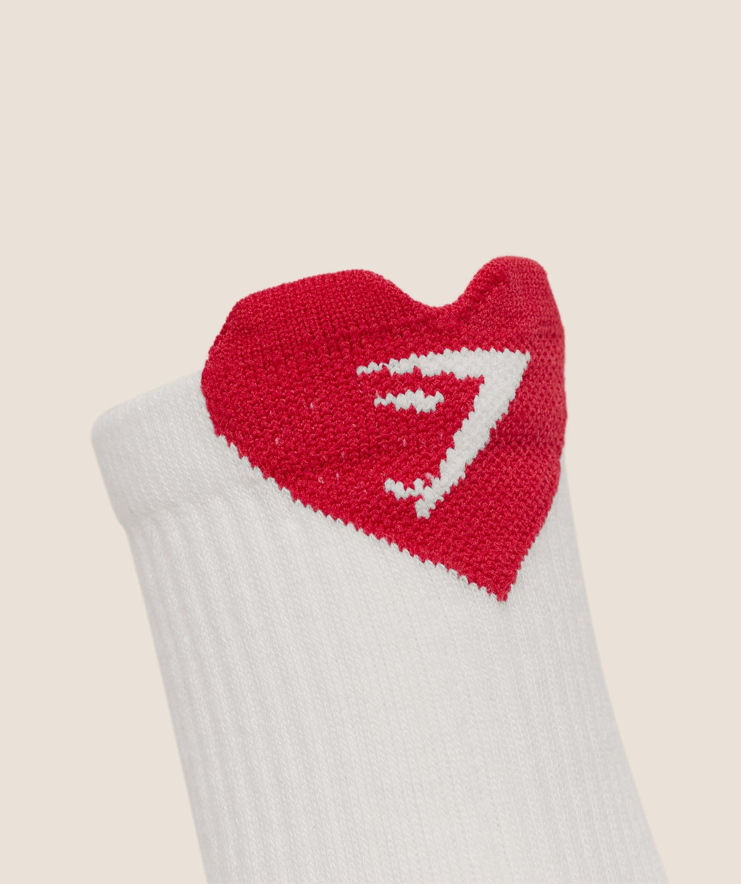 GSA-0039 Heart Graphic Midi Socks 3pk - GS White
