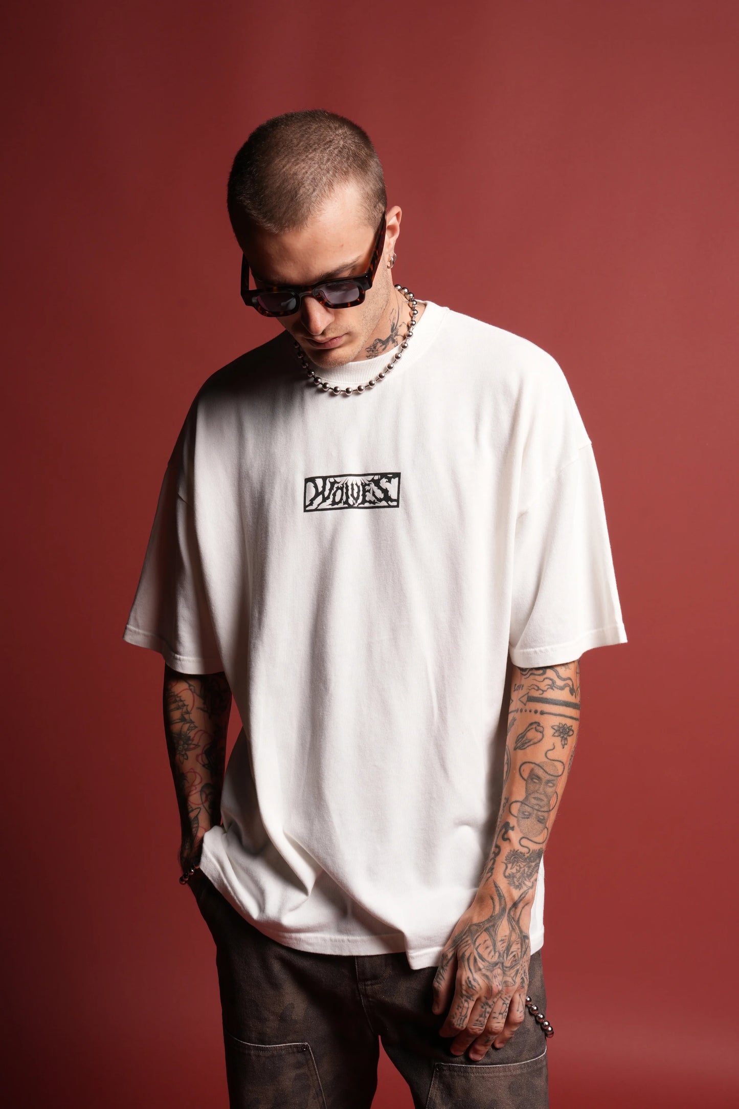DS-0248 Dark Vigilante 1 of 500 Premium Oversized Tee in Cream