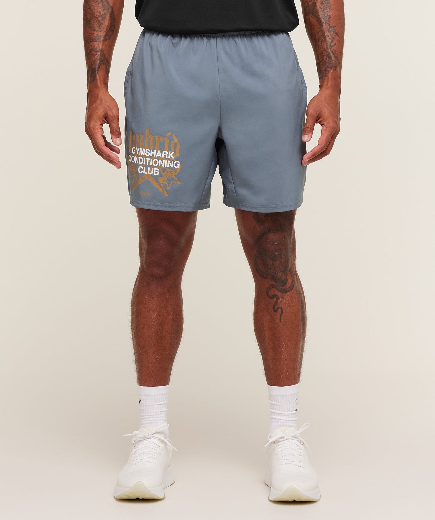 GS-0097 Hybrid Graphic 7" Shorts - Iron Blue