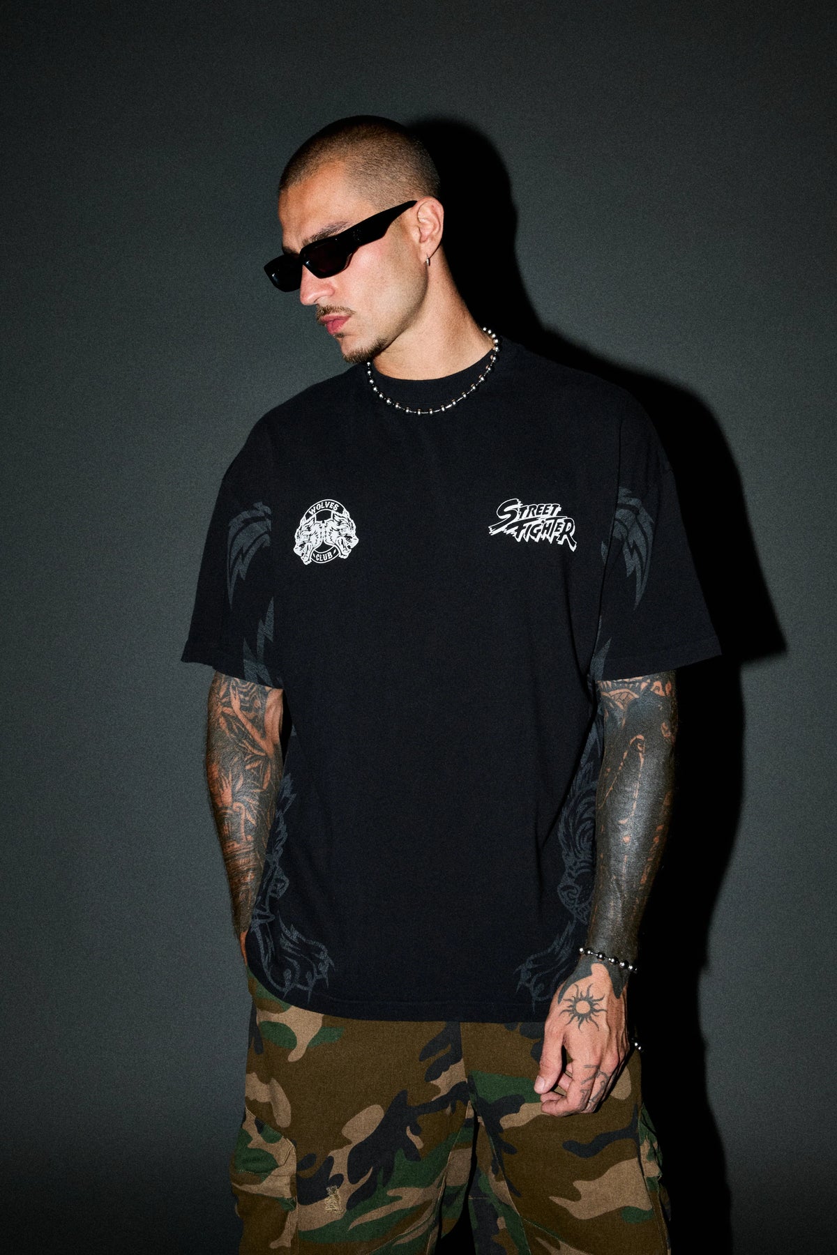 DS-0341 ASCENSION PREMIUM OVERSIZED TEE IN BLACK