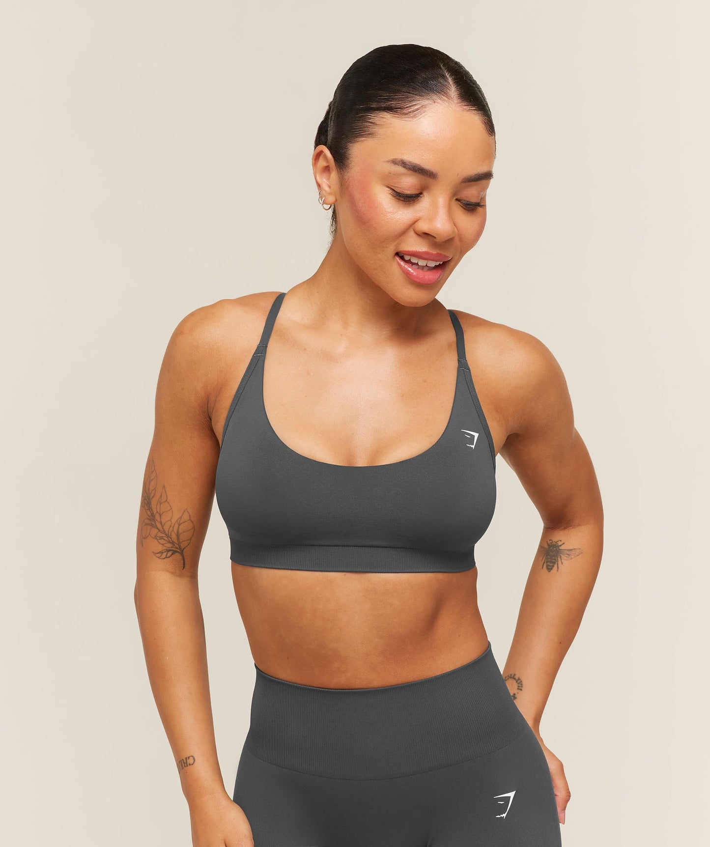 GSW-0046 Everyday Seamless Racerback Sports Bra - Grey
